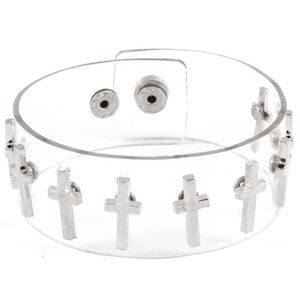 Amazing Unique Clear Cross Charm Bracelet